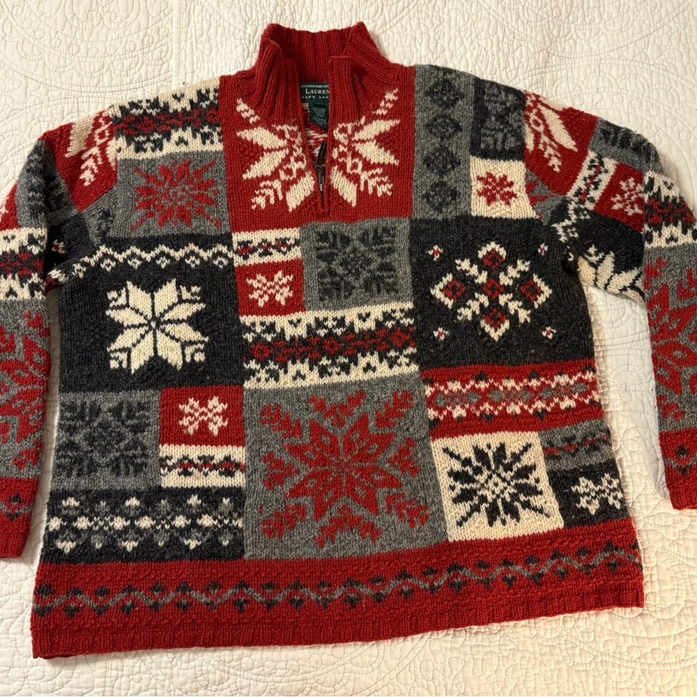 Ralph Lauren HandKnit sweater size Large